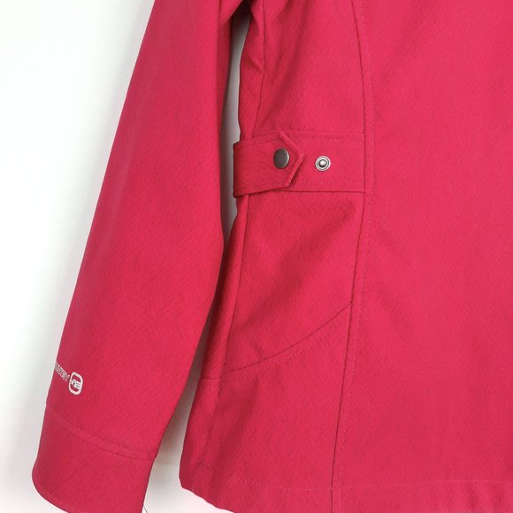 Faux Fur Lined Light Jacket, Size Small. Pink Red cozy plush outdoor - Picture 9 of 15